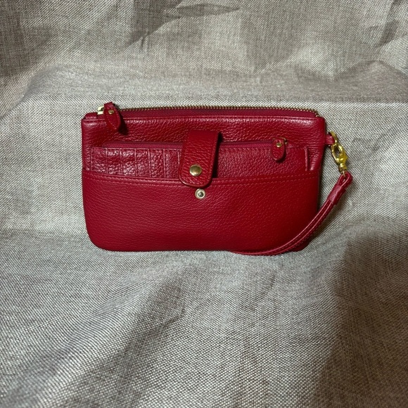 Lodis Olivia Red Italian Leather Wristlet Wallet Combo. NWOT - Picture 11 of 12